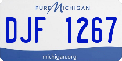 MI license plate DJF1267