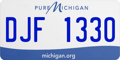MI license plate DJF1330