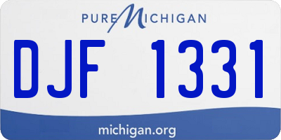 MI license plate DJF1331