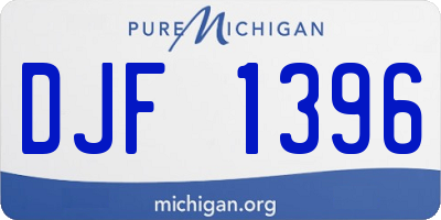 MI license plate DJF1396
