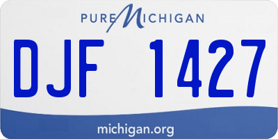 MI license plate DJF1427
