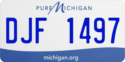 MI license plate DJF1497