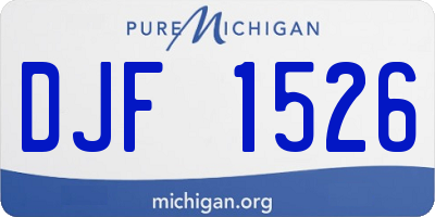 MI license plate DJF1526