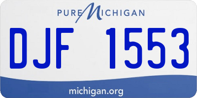 MI license plate DJF1553