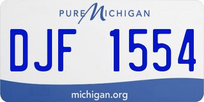 MI license plate DJF1554