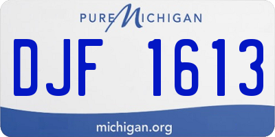 MI license plate DJF1613