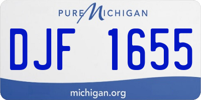MI license plate DJF1655