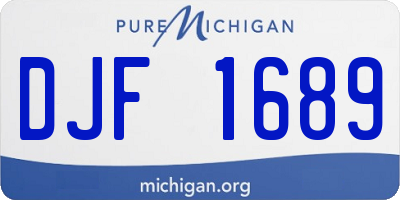MI license plate DJF1689