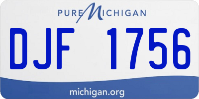 MI license plate DJF1756