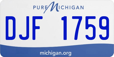 MI license plate DJF1759