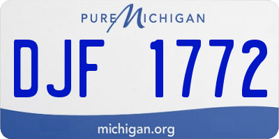 MI license plate DJF1772