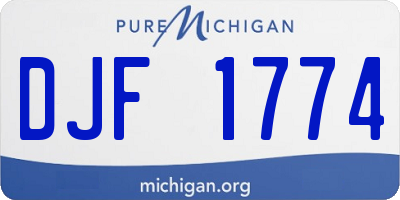 MI license plate DJF1774