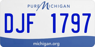 MI license plate DJF1797