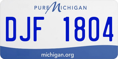 MI license plate DJF1804