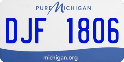 MI license plate DJF1806