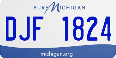 MI license plate DJF1824