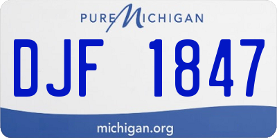 MI license plate DJF1847