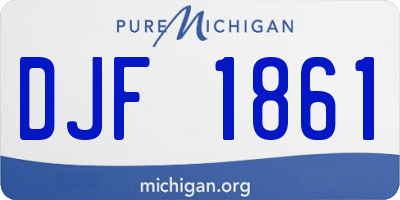 MI license plate DJF1861