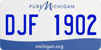 MI license plate DJF1902