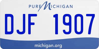 MI license plate DJF1907