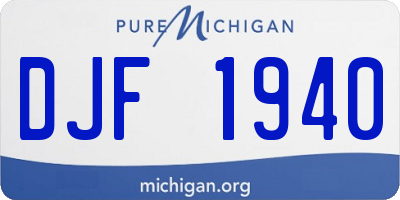 MI license plate DJF1940