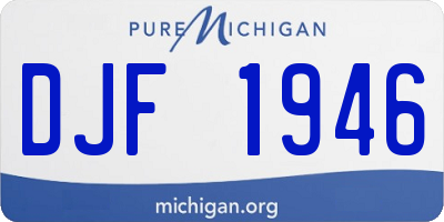 MI license plate DJF1946