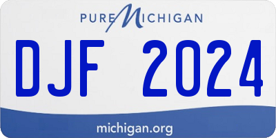 MI license plate DJF2024