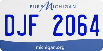 MI license plate DJF2064