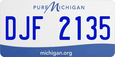 MI license plate DJF2135