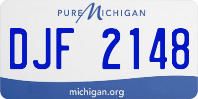 MI license plate DJF2148