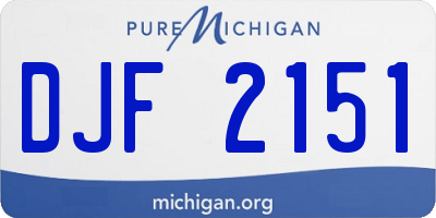 MI license plate DJF2151