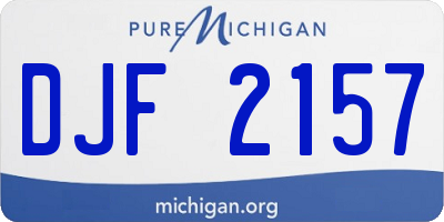 MI license plate DJF2157