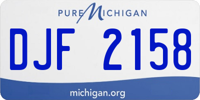 MI license plate DJF2158