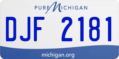 MI license plate DJF2181