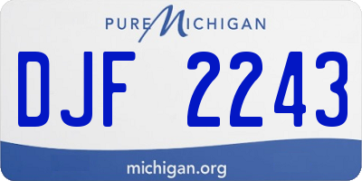 MI license plate DJF2243