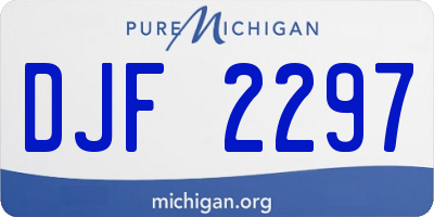 MI license plate DJF2297