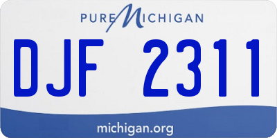 MI license plate DJF2311