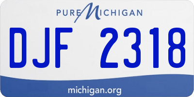 MI license plate DJF2318