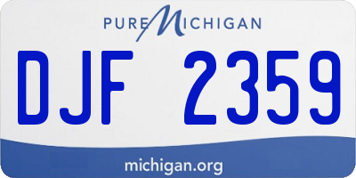 MI license plate DJF2359