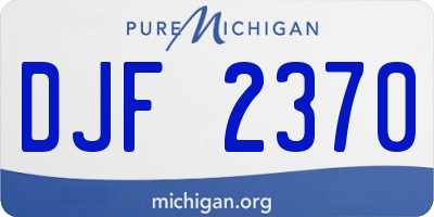 MI license plate DJF2370