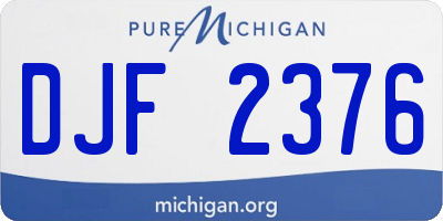 MI license plate DJF2376