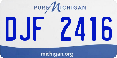 MI license plate DJF2416