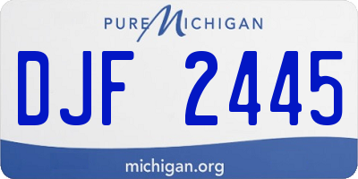 MI license plate DJF2445