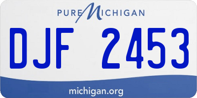 MI license plate DJF2453