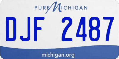 MI license plate DJF2487