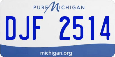 MI license plate DJF2514