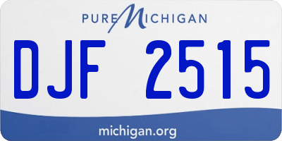 MI license plate DJF2515