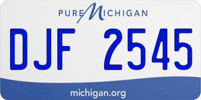 MI license plate DJF2545