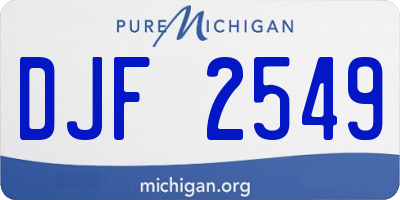 MI license plate DJF2549