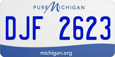 MI license plate DJF2623